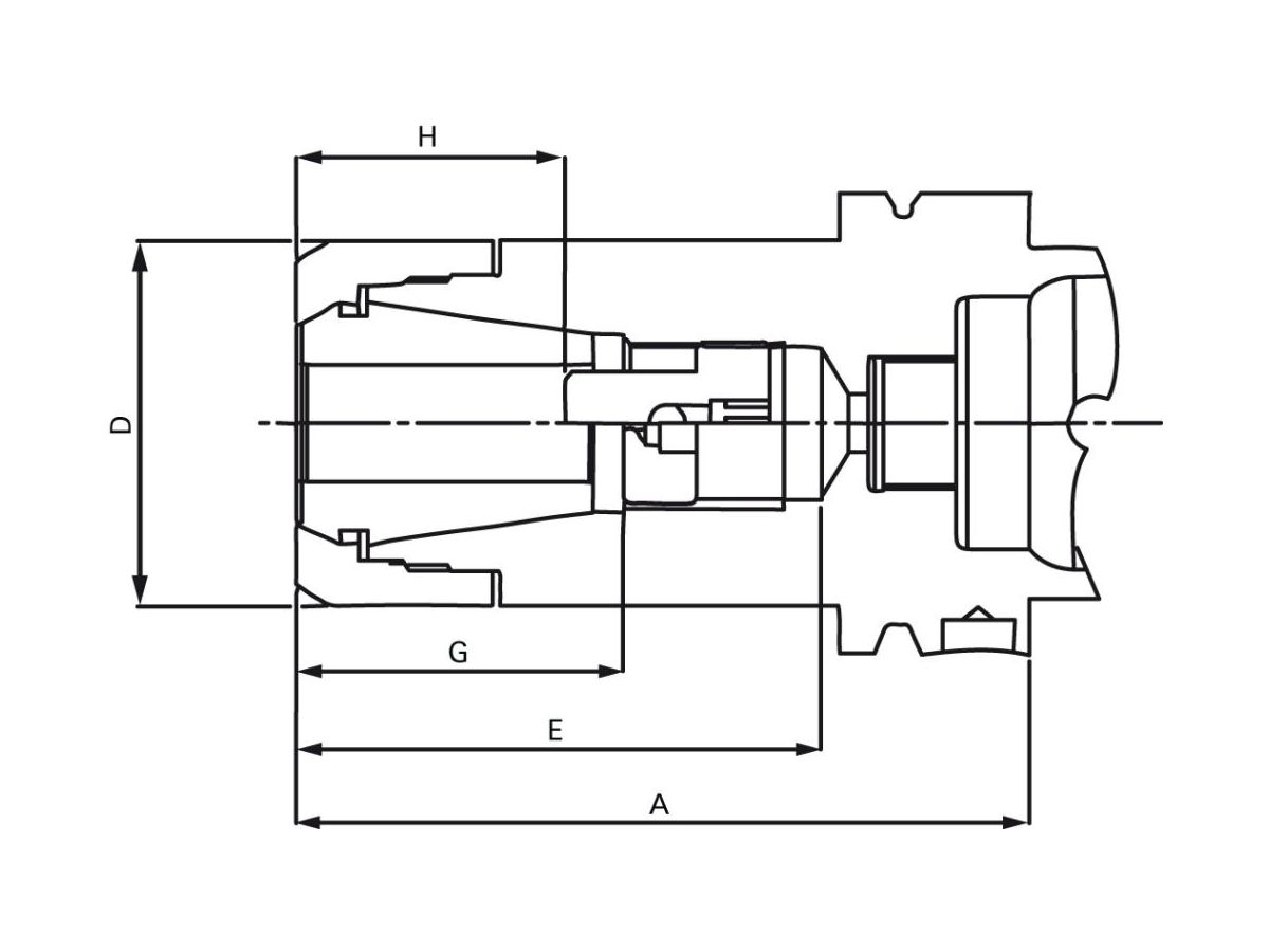 Spännhylschuck D69893A CP32 HSK-A 63-70