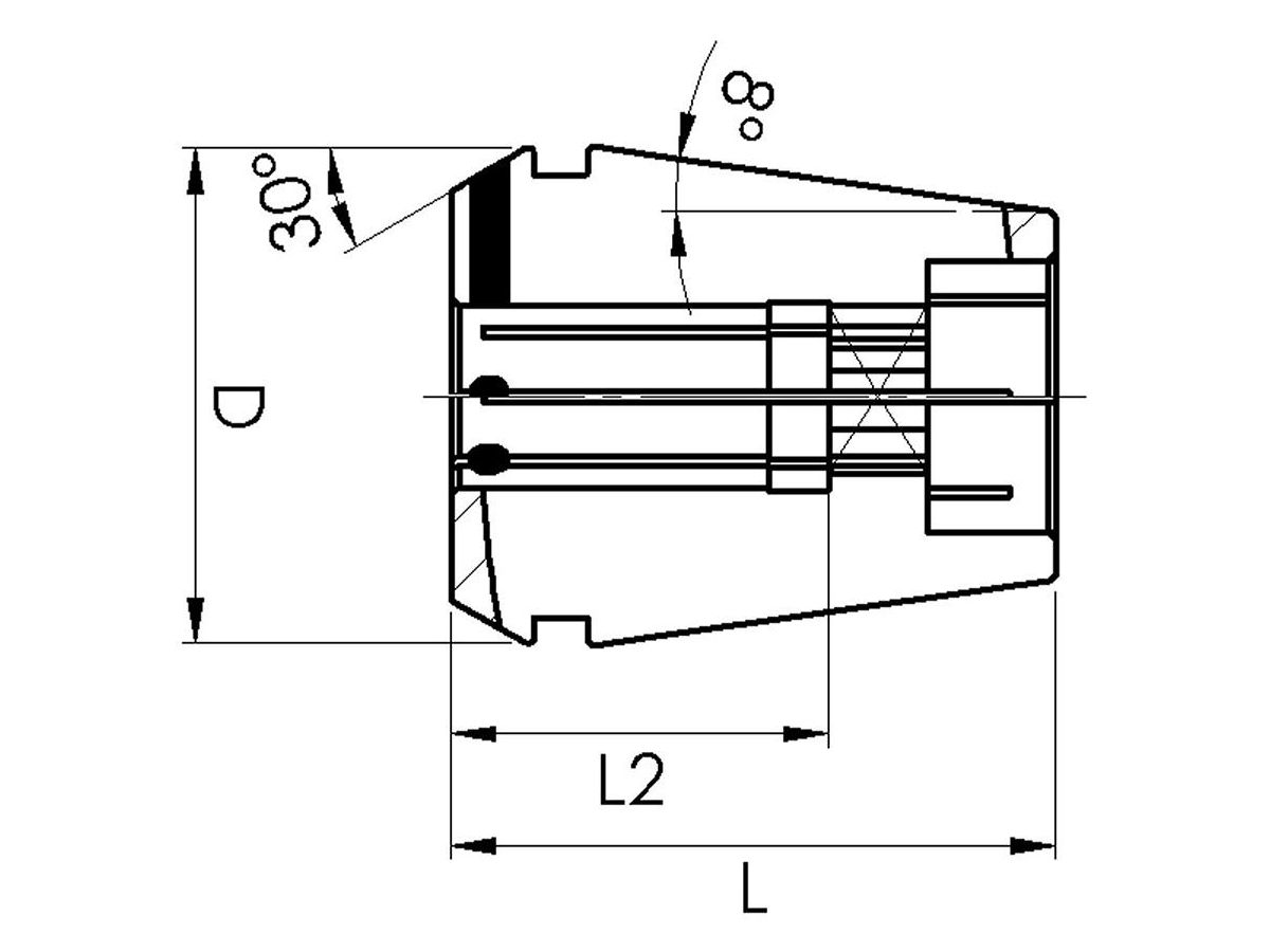 Spännhylsa FK DIN 6499 GERC25-GBD 4,5X3,55mm
