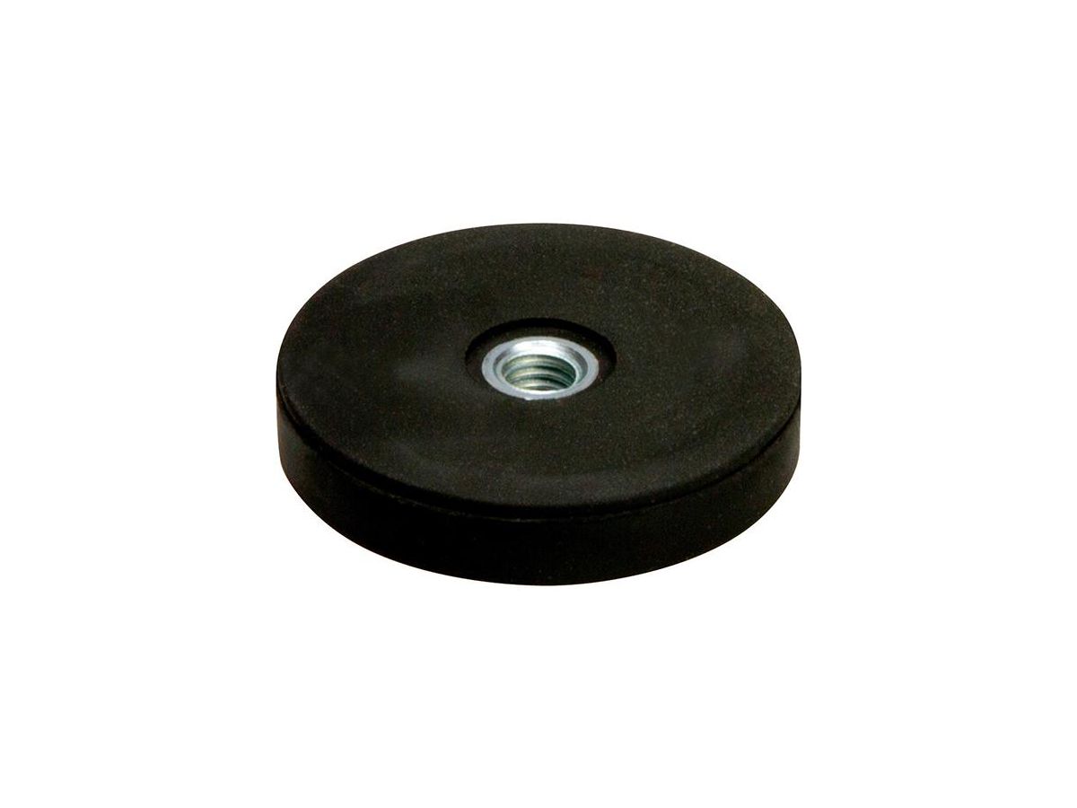 Neodymmagnet Ø66mm med gänga M6, gummi