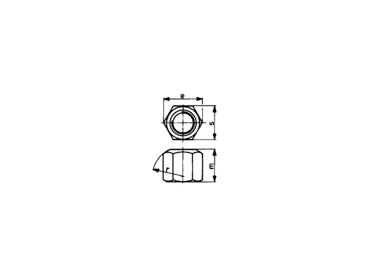 Sexkantsmutter 1,5 DIN 6330B-10