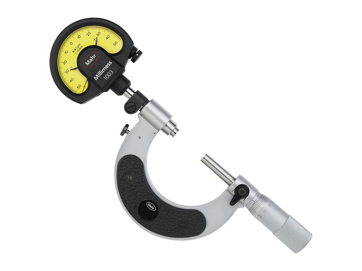 Bygelmikrometer med finmätur 0-25mm
