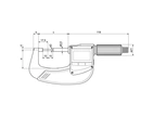 Digital bygelmikrometer 40EWRi 0-25mm