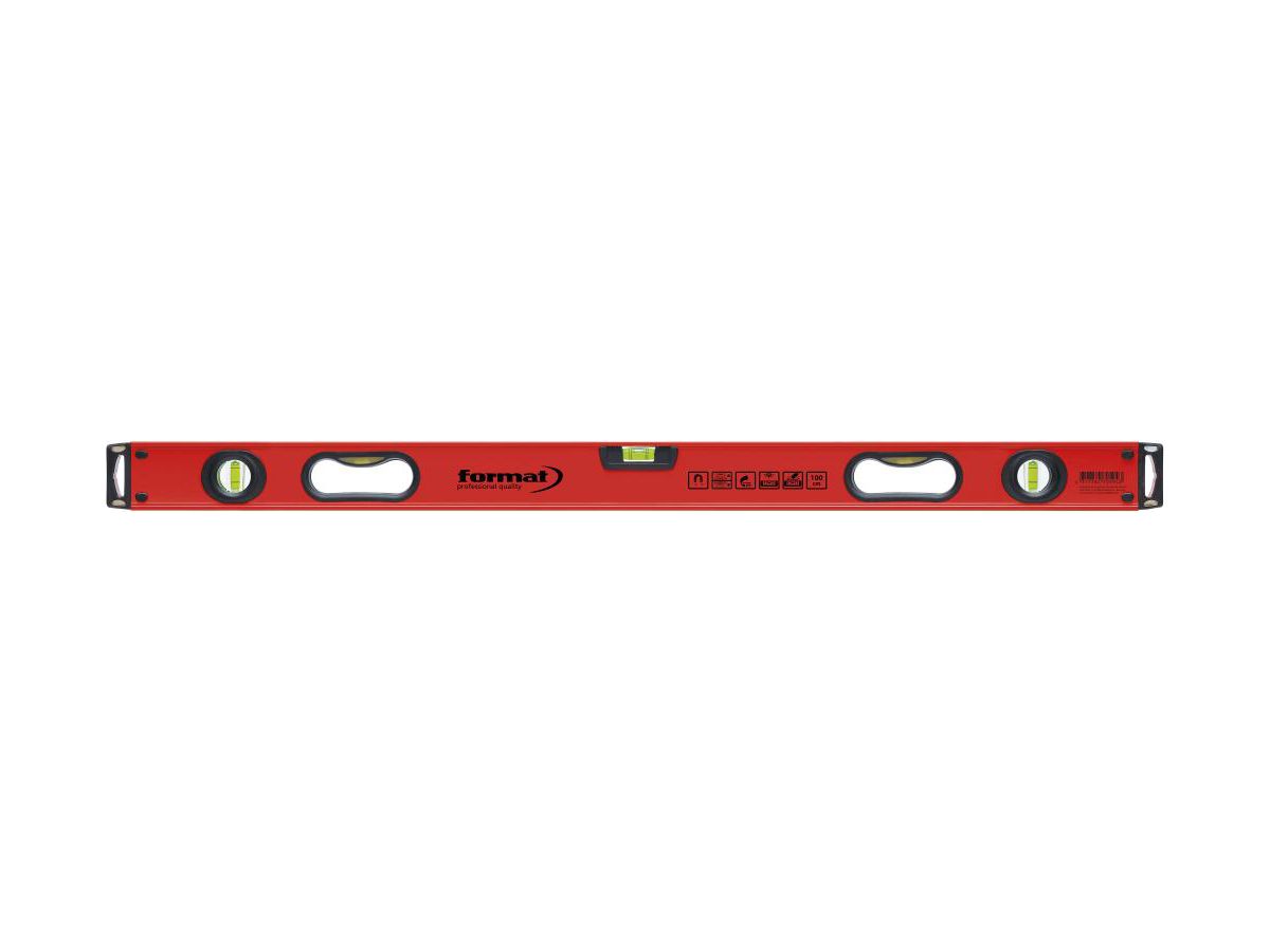 Magnetvattenpass Alu 100cm 3-libeller