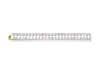 Meterstock 1m Vit Plast 4-stickor