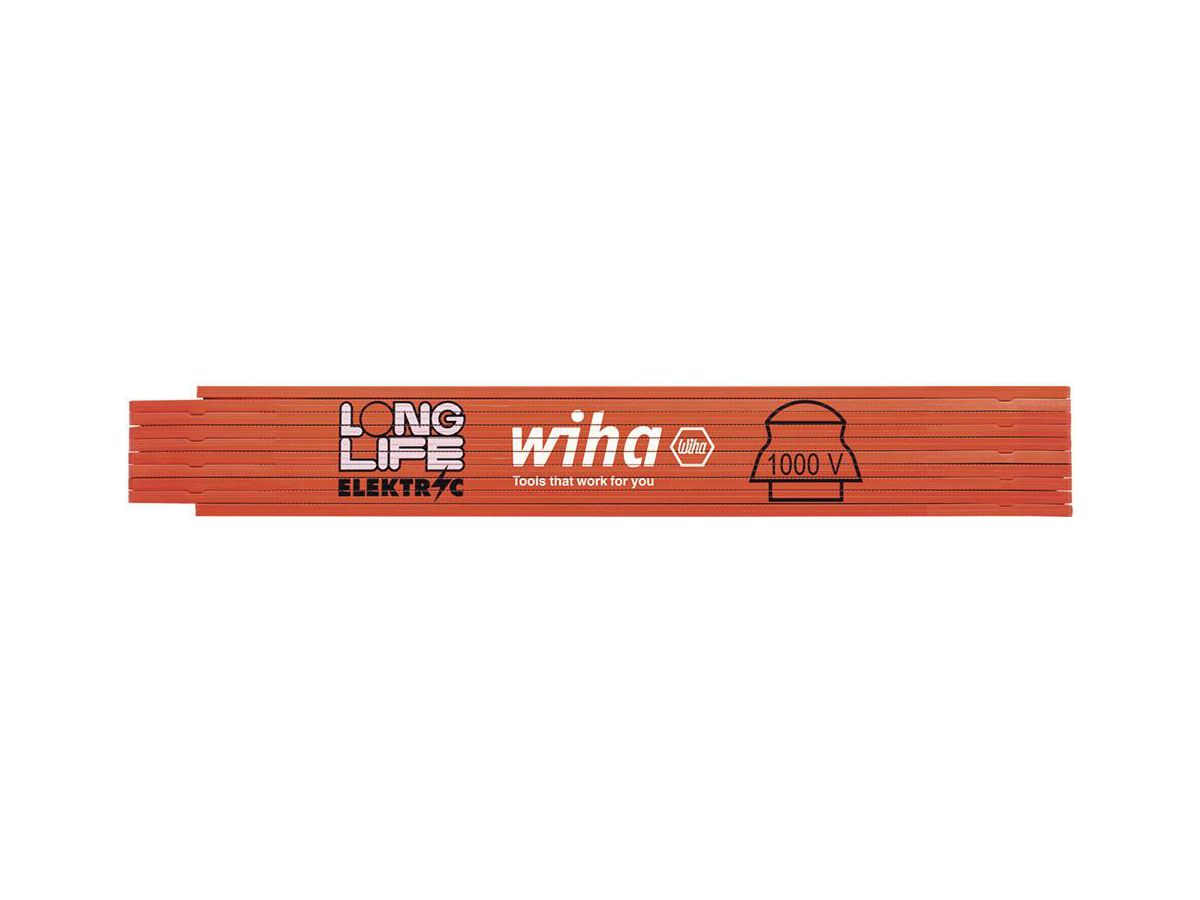 Meterstock VDE 2Mx15mm Longlife orange