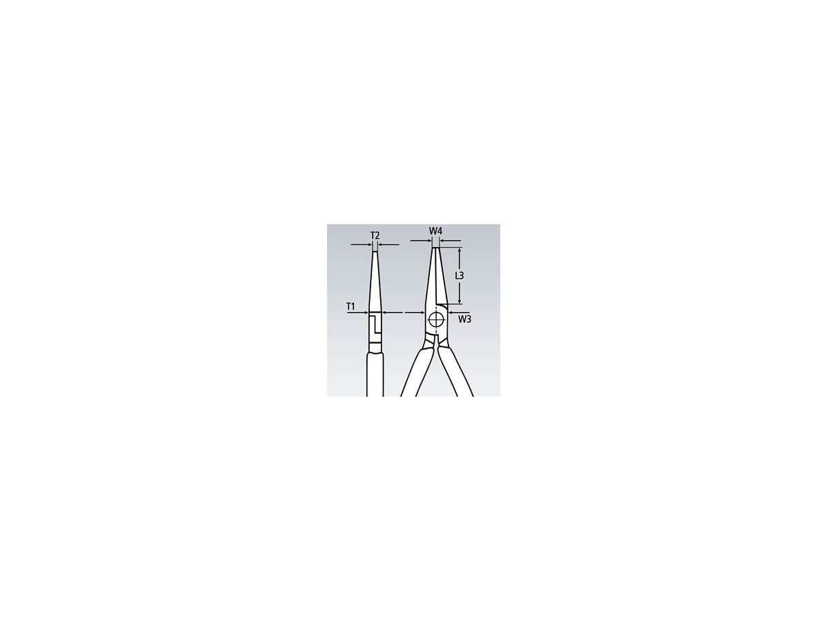 Flacktång Rund Form 3 160mm VDE Nr. 30 36 160