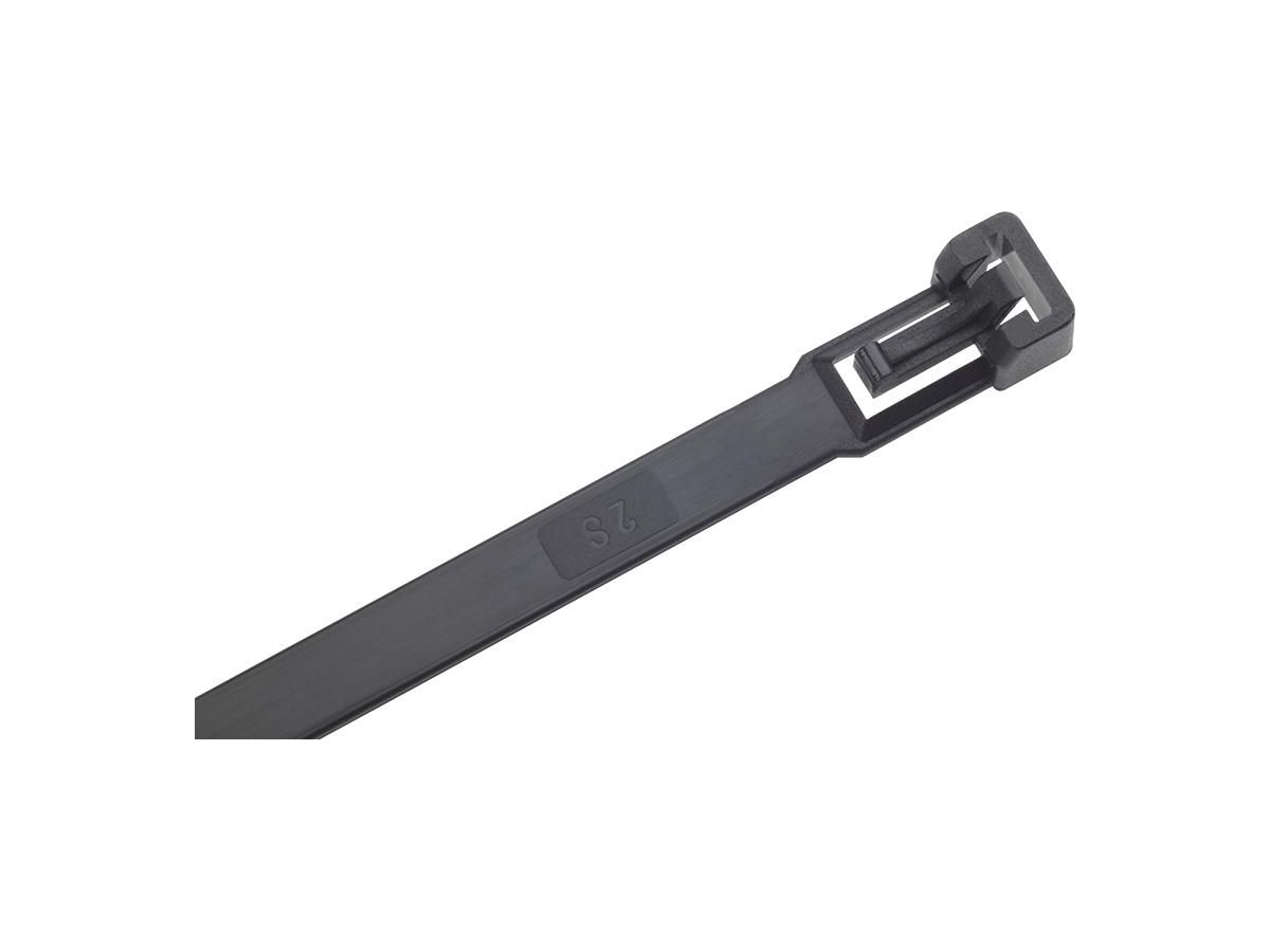 Buntband Nylon svart 3,5X280mm, öppningsbar (100st)