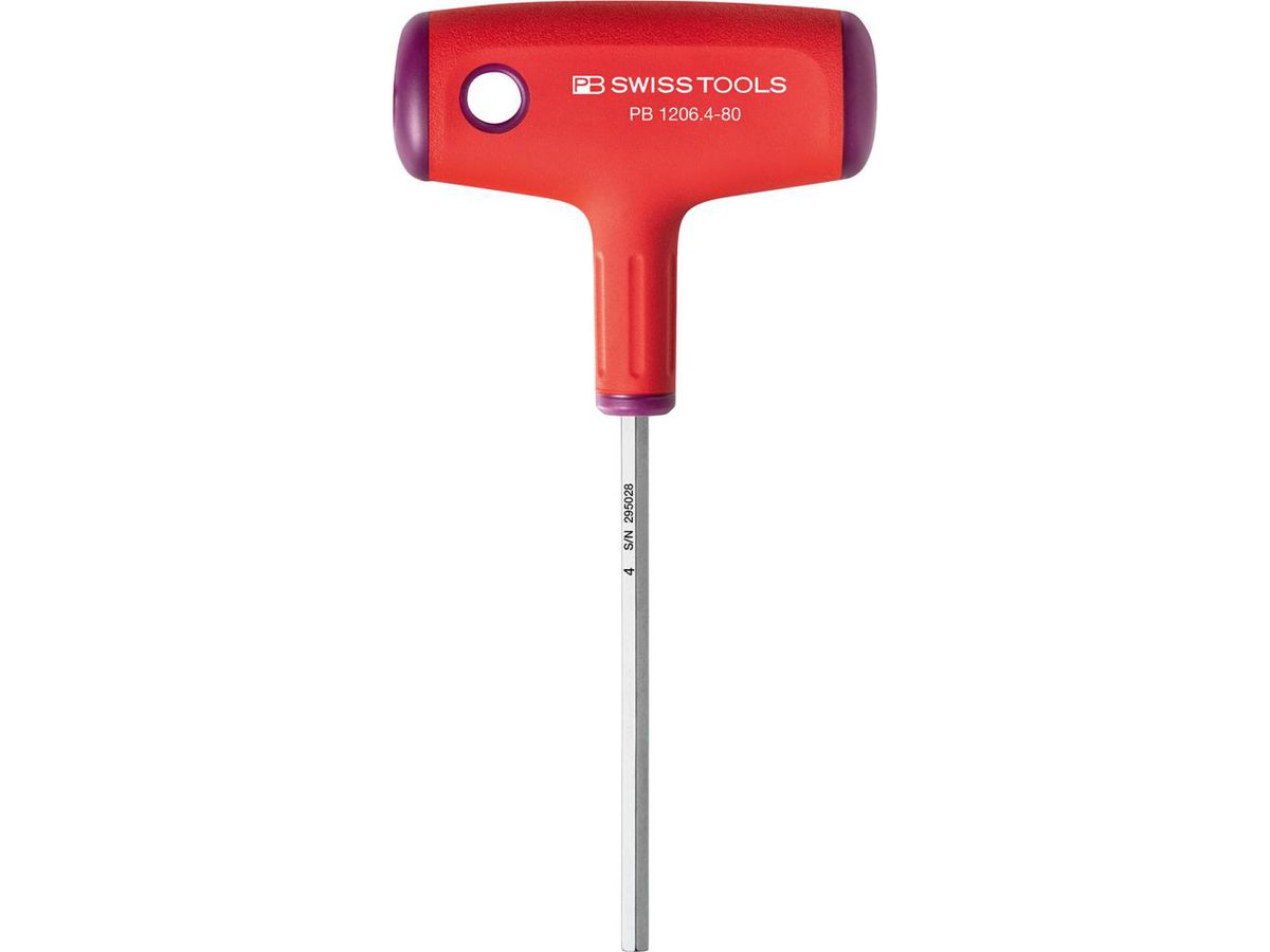 Sexkantnyckel m. T-grepp 4x80mm