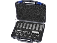 Krafthylssats 1/2" 6-kant 10-27mm 21-delar