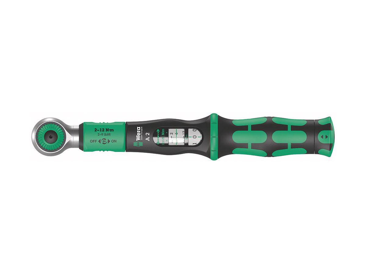 Momentnyckel Safe-Torque A2 1/4" bitsfäste 2-12Nm