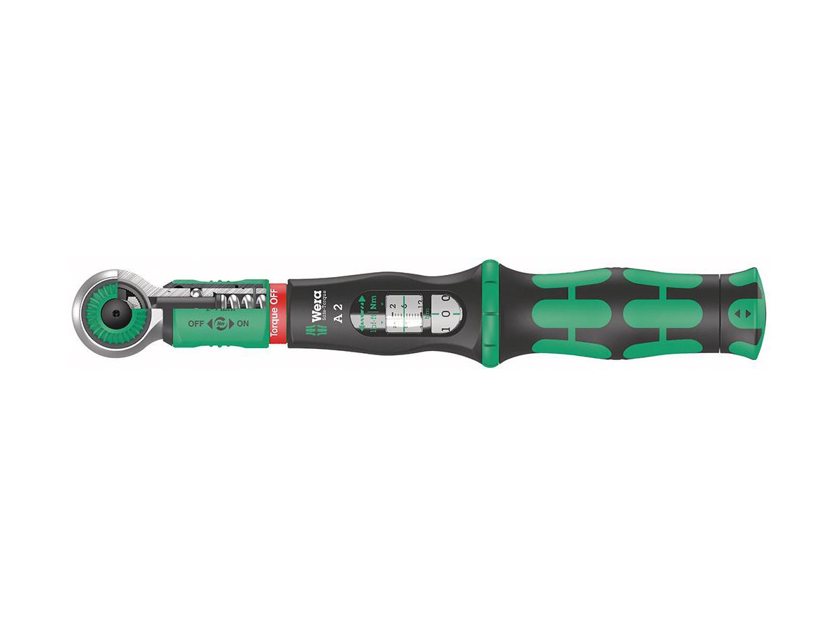 Momentnyckel Safe-Torque A2 1/4" bitsfäste 2-12Nm