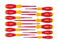 Skruvmejselsats VDE SoftFinish® Slimfix 12-delar Spår, Pz, Ph, Torx