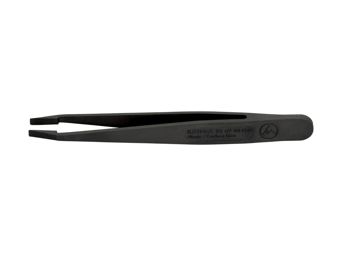 Plastpincett ESD svart 3,3x115mm