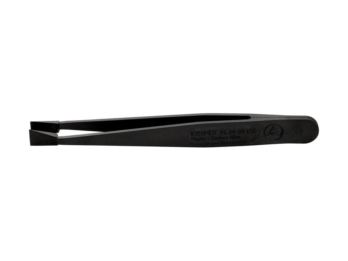Plastpincett ESD svart 7,7x115mm