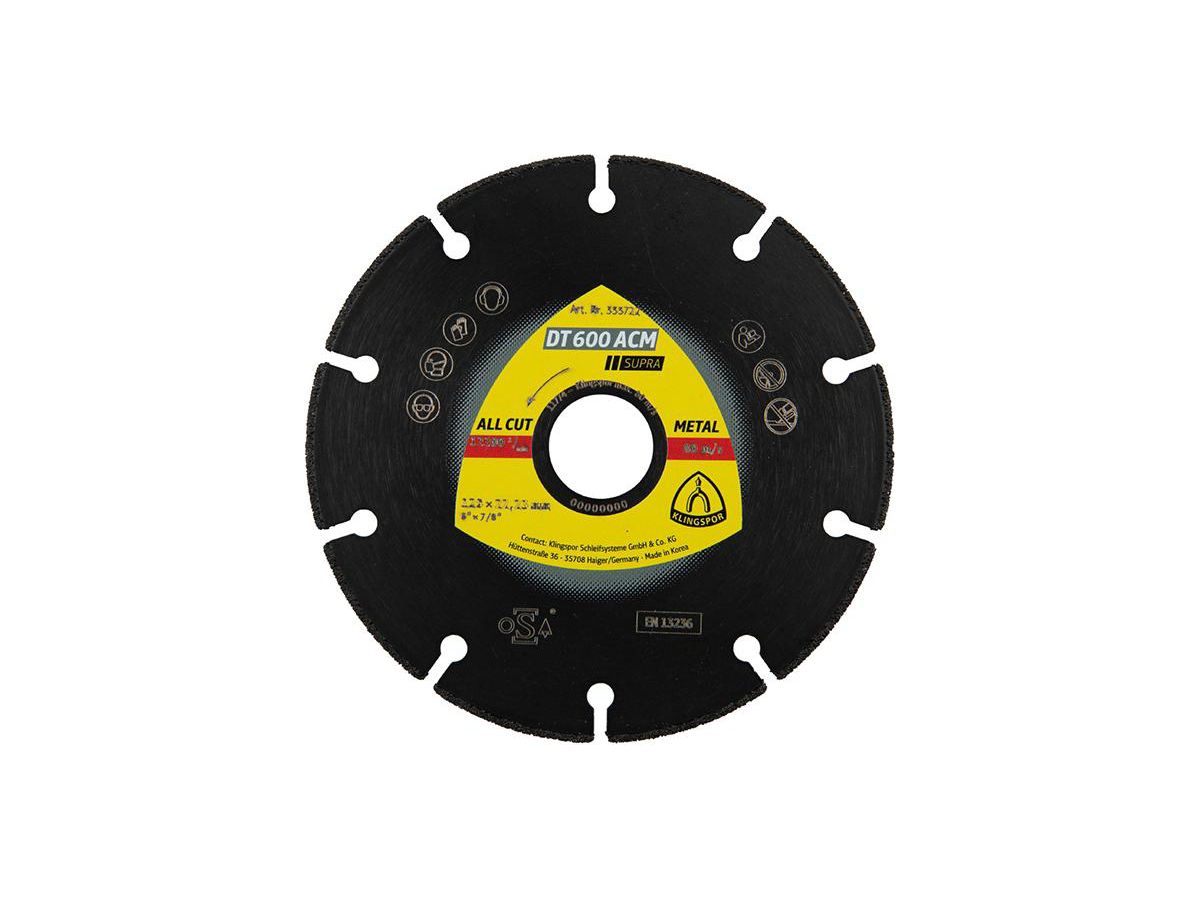 Diamantkapskiva DT 600ACM 230x1,6x22,23mm