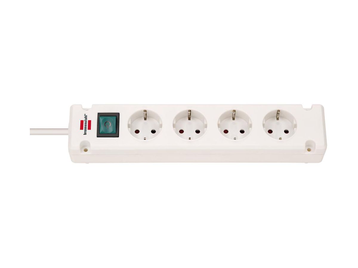 Grenuttag 4-vägs 1.5m kabel H05VV-F 3G1.5 IP20