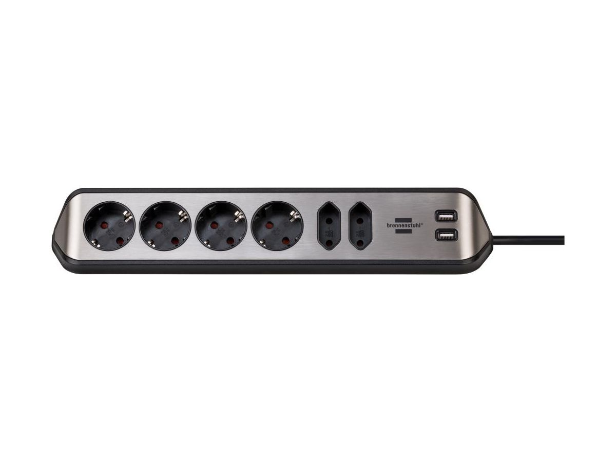 Grenuttag Estilo-S 6-vägs 2m kabel H05VV-F 3G1.5 IP20