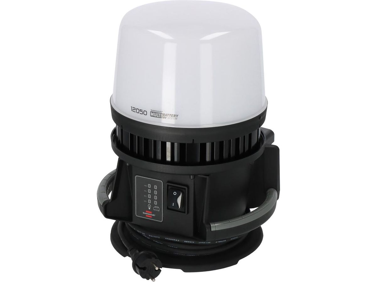 Arbetsbelysning Led 12000lm Hybrid 230V / Batteri, inkl. 4 batteriadaptrar, IP54