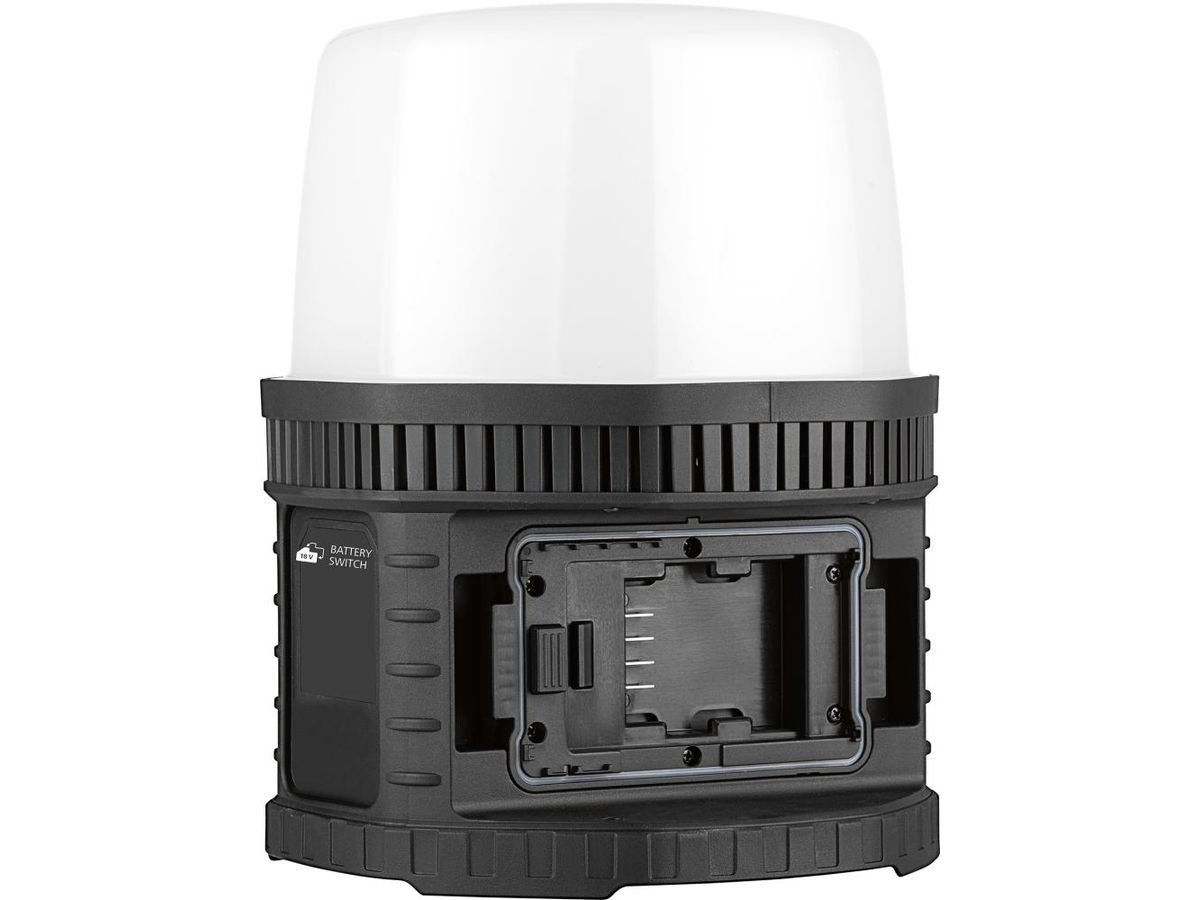 Arbetsbelysning LED 1200-10000lm, ställbar färgtemperatur 2700-6500K, inkl. 5 batteriadaptrar