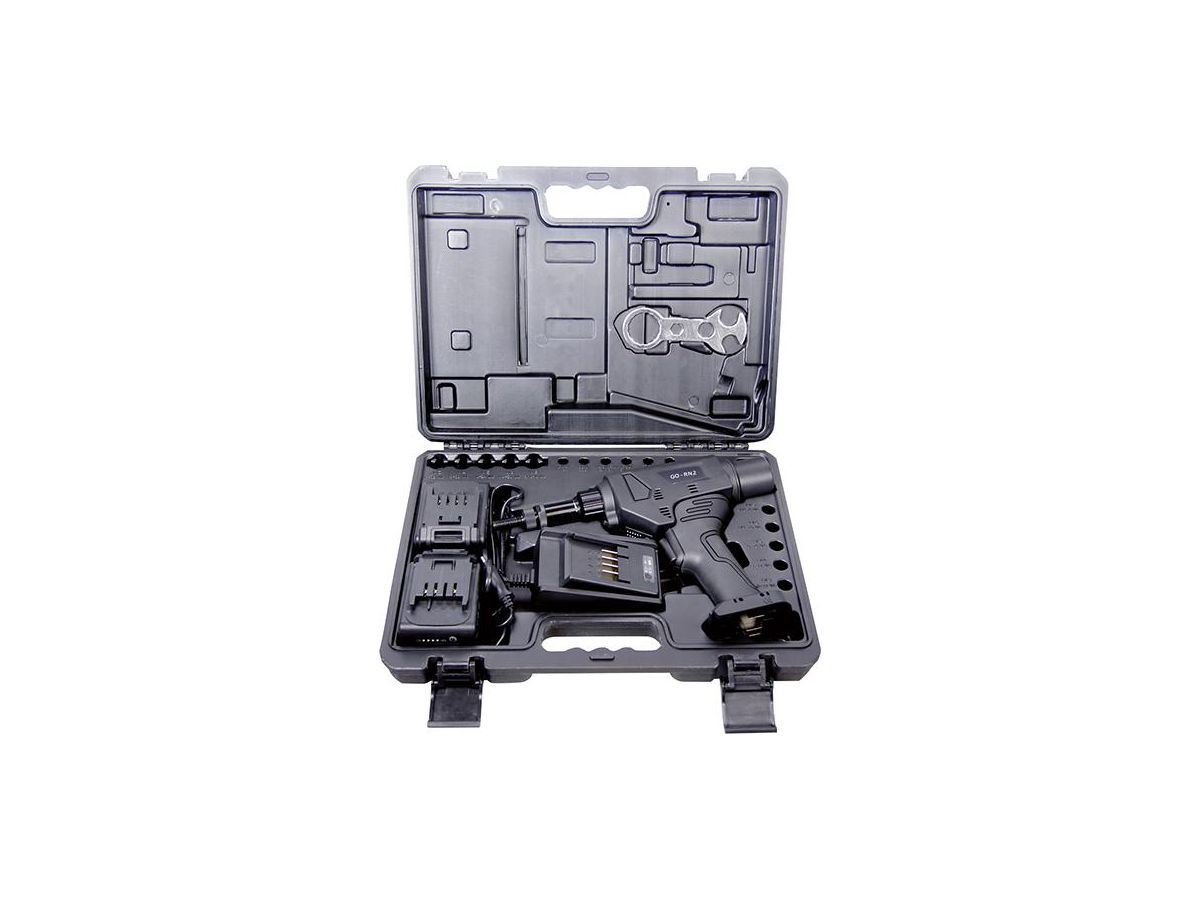 Blindnitmutterpistol GO-RN2 18V M8-M12 inkl. 2 batterier +laddare