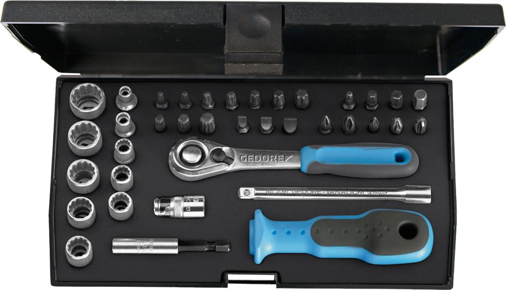 Hylsnyckelsats 1/4" Nr. D20 KAU-20 37-Delar