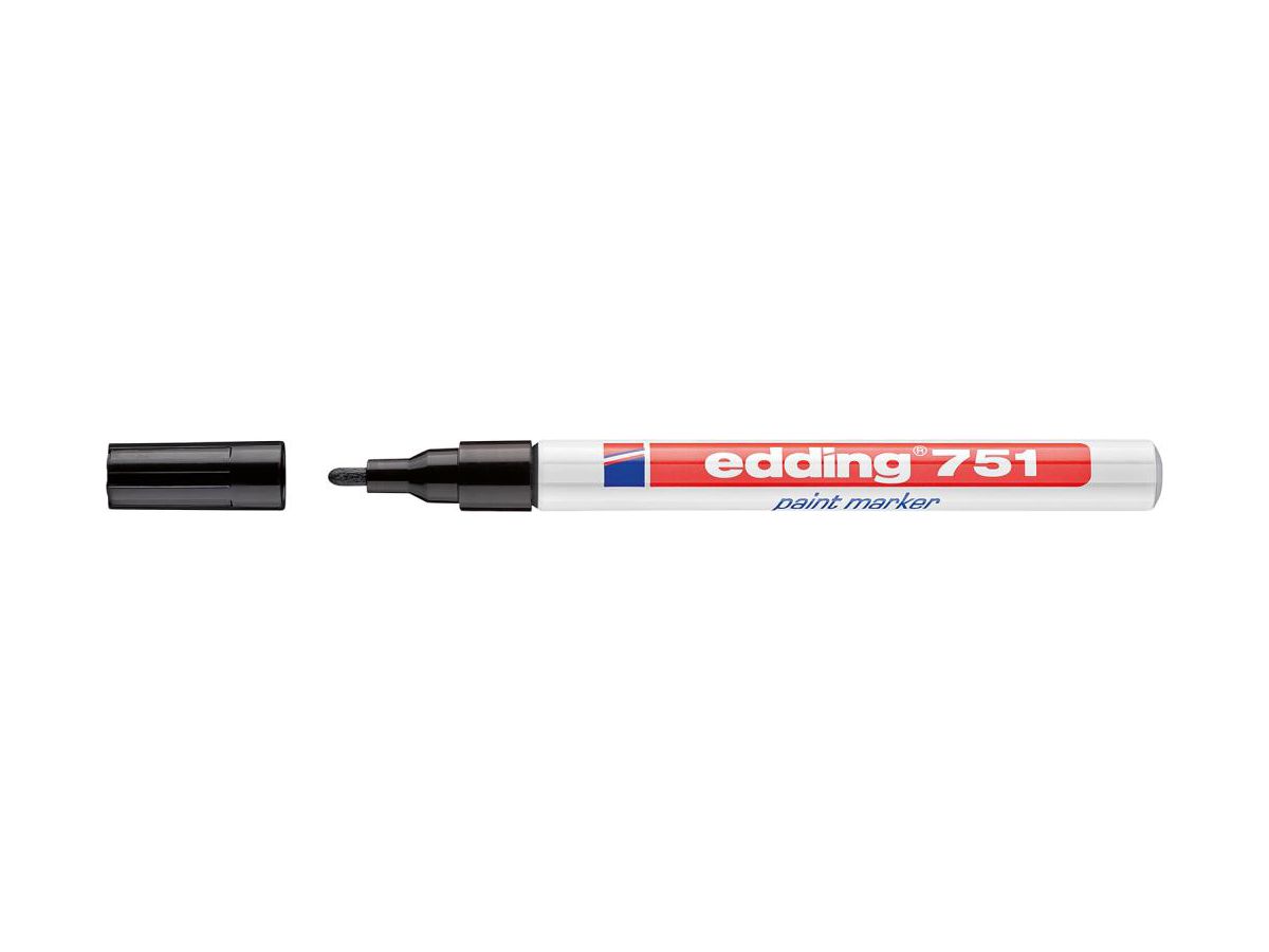 Märkpenna Lackmarker 751 svart, rundspets 1-2mm