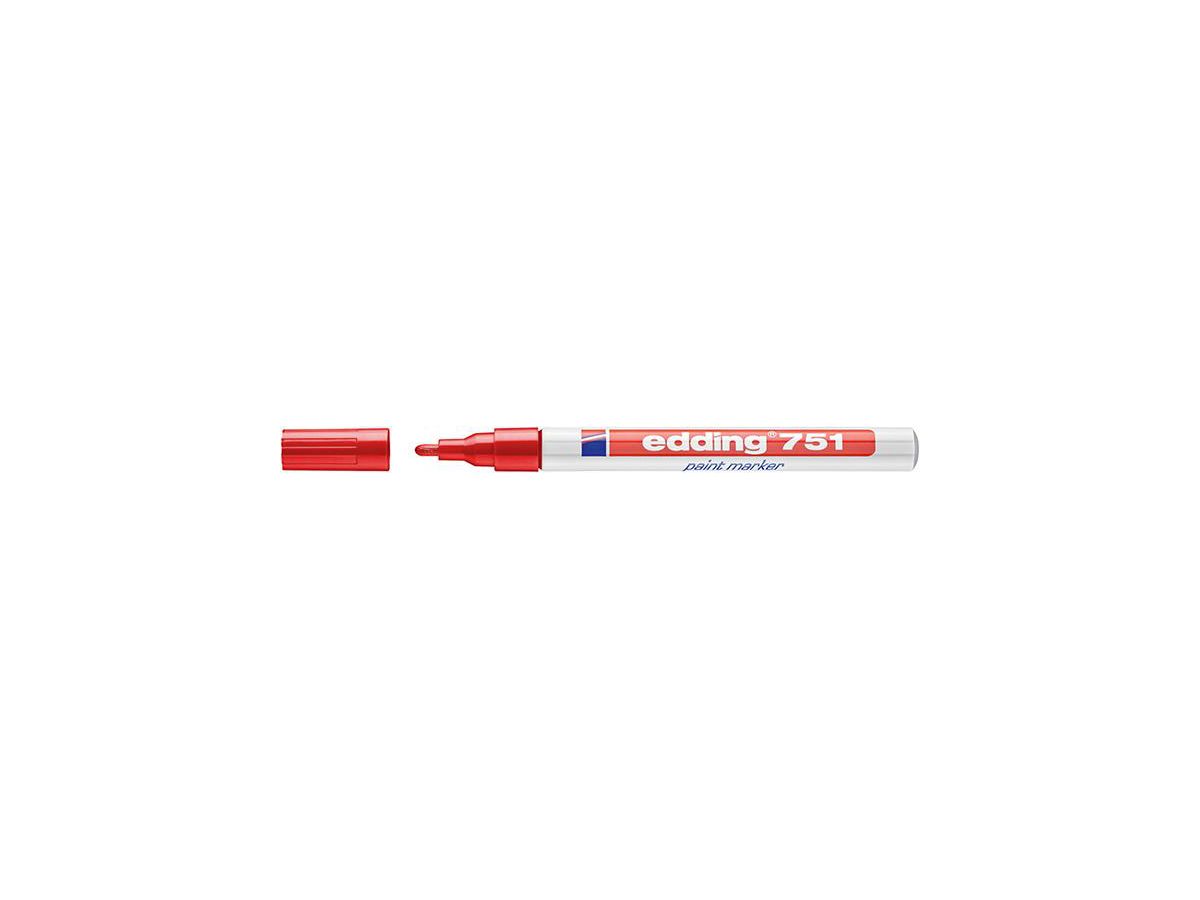 Märkpenna Lackmarker 751 röd, rundspets 1-2mm