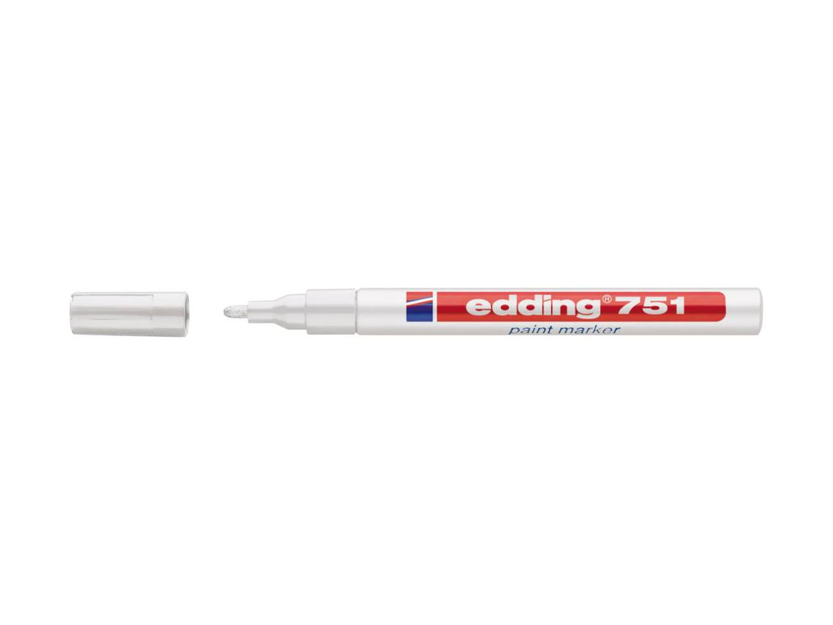 Märkpenna Lackmarker 751 vit, rundspets 1-2mm