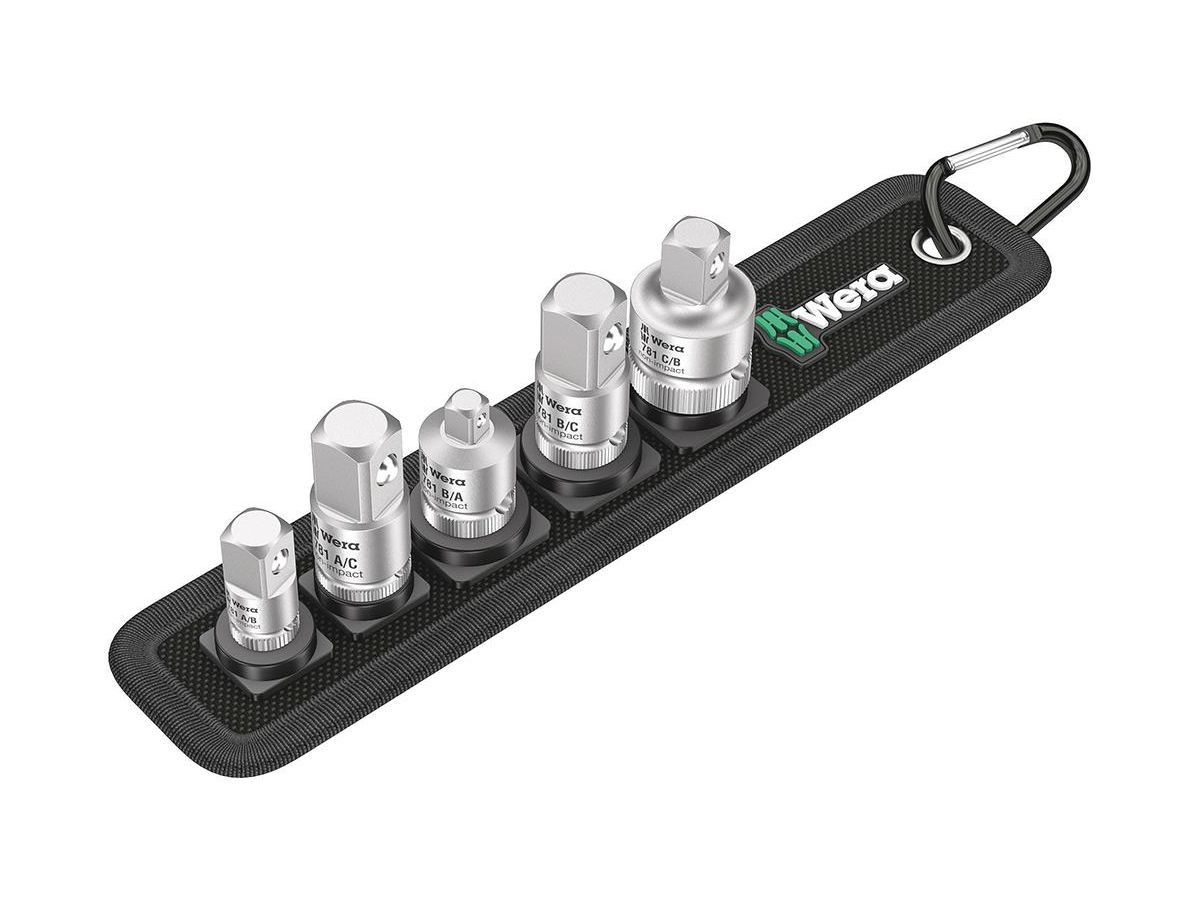Adaptersats 1/4"-1/2" 5-delar