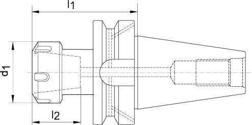 Hylschuck Typ ER, DIN JISB 6339-AD/B, 0,5-10mm, BT40, ER16