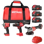 ROTAKE Verktygspaket 20V - T1, D2H, G1-125, 3x4Ah, laddare