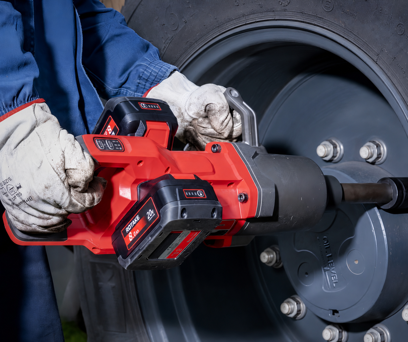 ROTAKE 20V Mutterdragare T9 High Torque 1" 4000Nm förlängt hylsfäste Solo