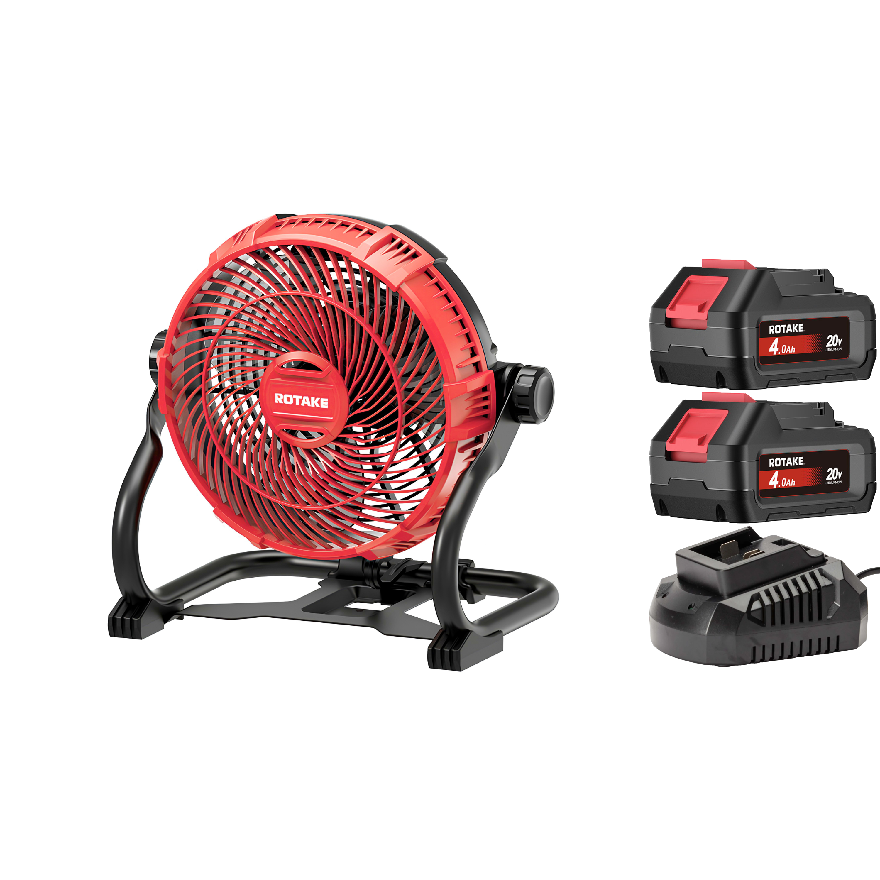 ROTAKE 20V Fläkt 8521 Ø240mm 1600/2500rpm med batteri och laddare
