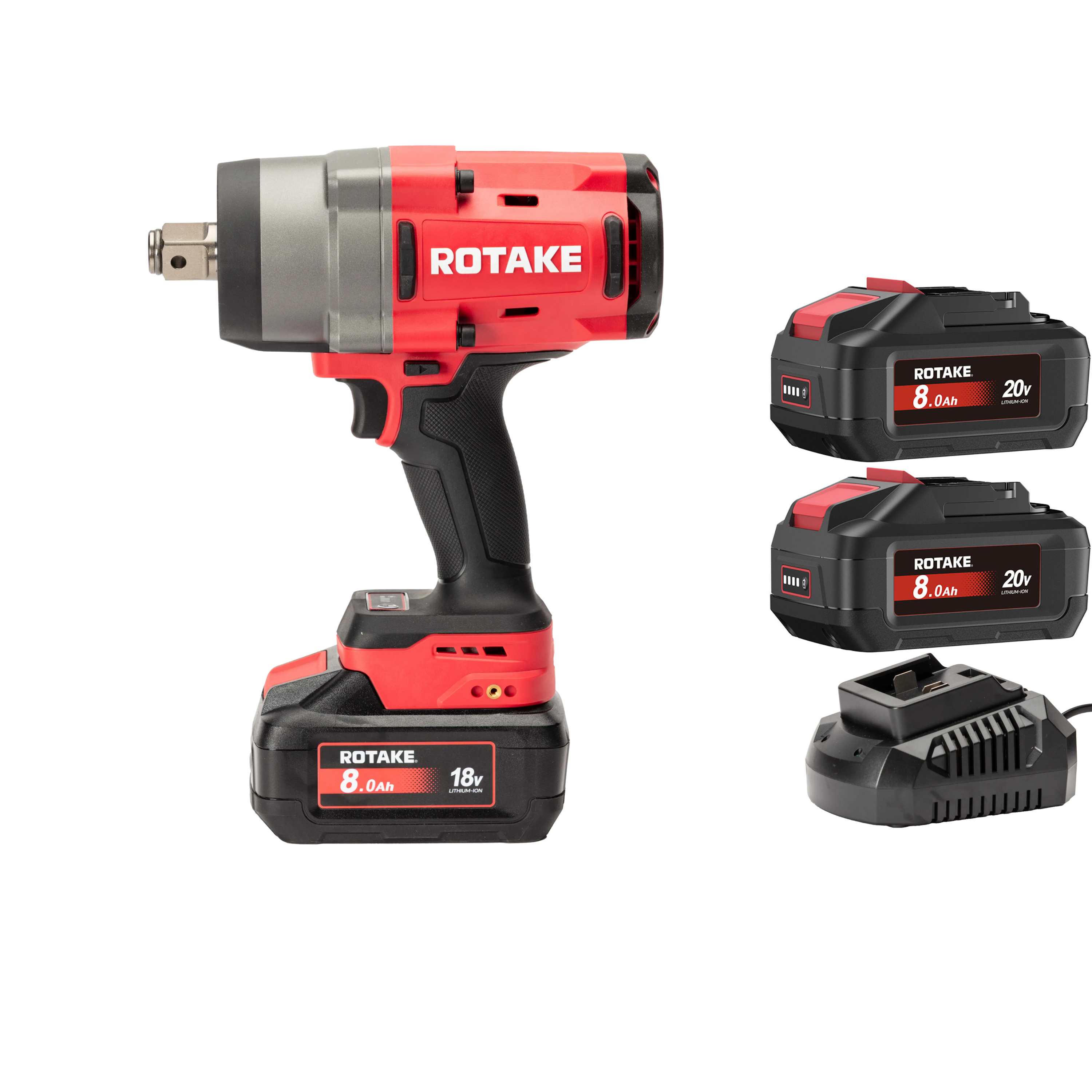 ROTAKE 20V Mutterdragare T5 High Torque 3/4" 2400Nm med batteri och laddare