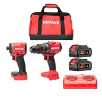 ROTAKE Verktygspaket 20V - D2H, S1, 2x4Ah batteri, dubbel laddare
