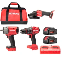 ROTAKE Verktygspaket 20V - T2, D2H, G1-125, 2x4Ah batteri, dubbel laddare