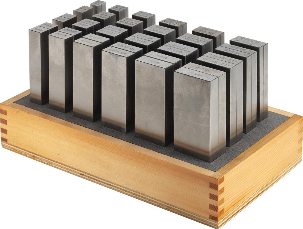 Parallellunderläggsats Super-Precision i träetui