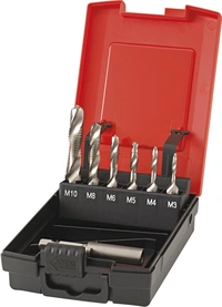 Borr & gängtappsats 1/4" sexkantsfäste HSSE M3-10