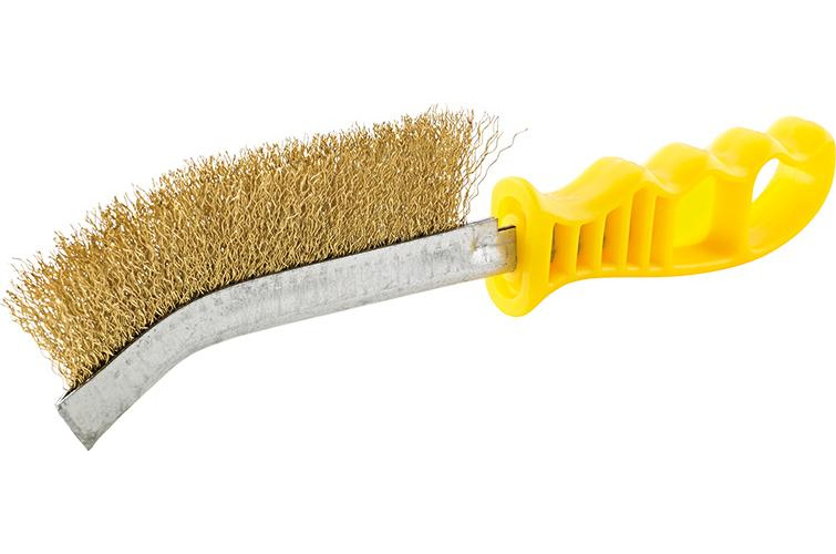 Handstålborste universal mässing 260mm vågig