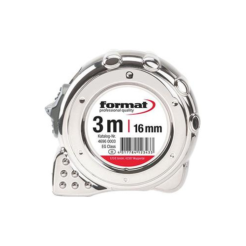 Måttband, Kromat hus, Vitt, 3M EG II