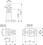 Skruvstöd Stl. 320, 200-320mm, 40 kN