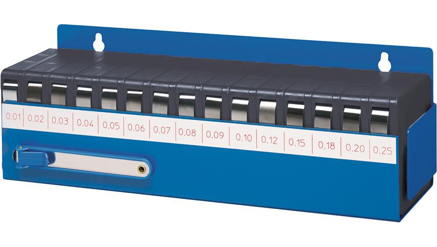 Tolkstålssats Rostfritt inkl. vägghållare, 15 Tolkstål, 0,01-0,25mm