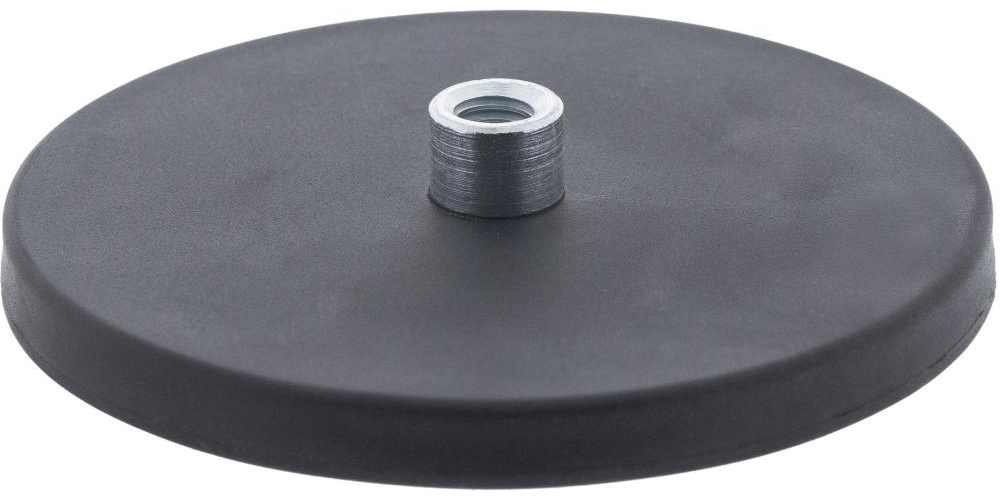 Neodymmagnet Ø22mm med gänga M4, gummi