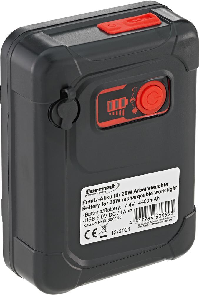 Batteri 4400mAh för arbetslampa 20W 1600lm