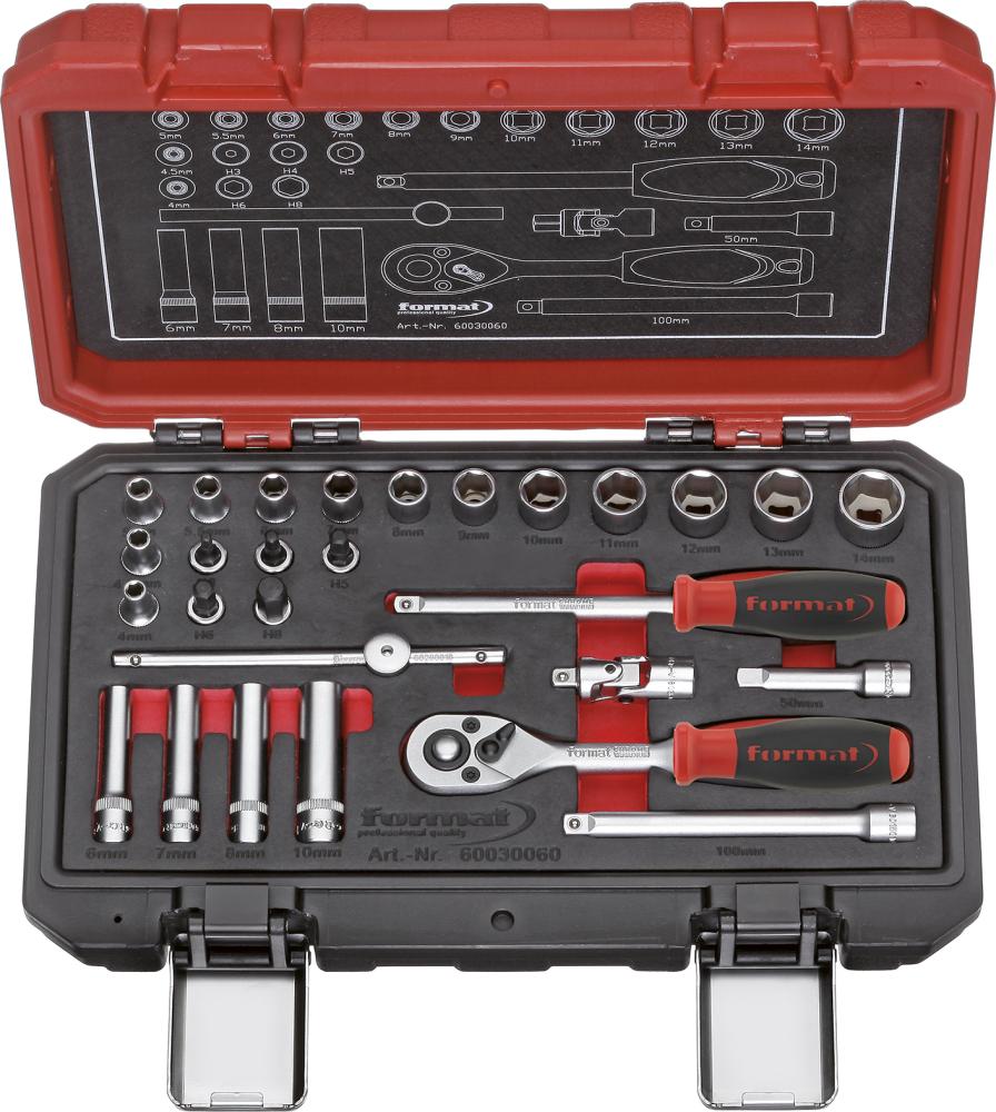 Hylsnyckelsats 1/4" 28 delar