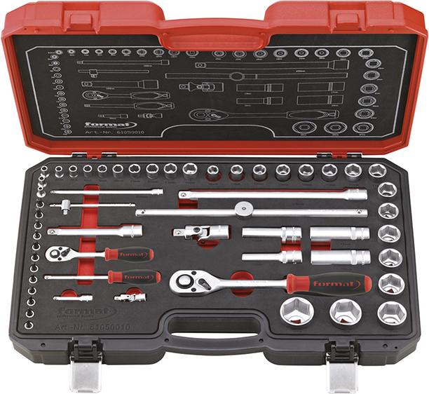 Hylsnyckelsats 1/4"& 1/2" 55 delar