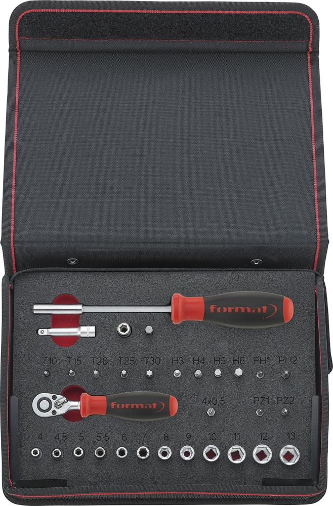 Hylsnyckelsats 1/4" 31-delar