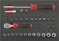 Verktygsinsats 2/9 Hylsnyckelsats 1/4"