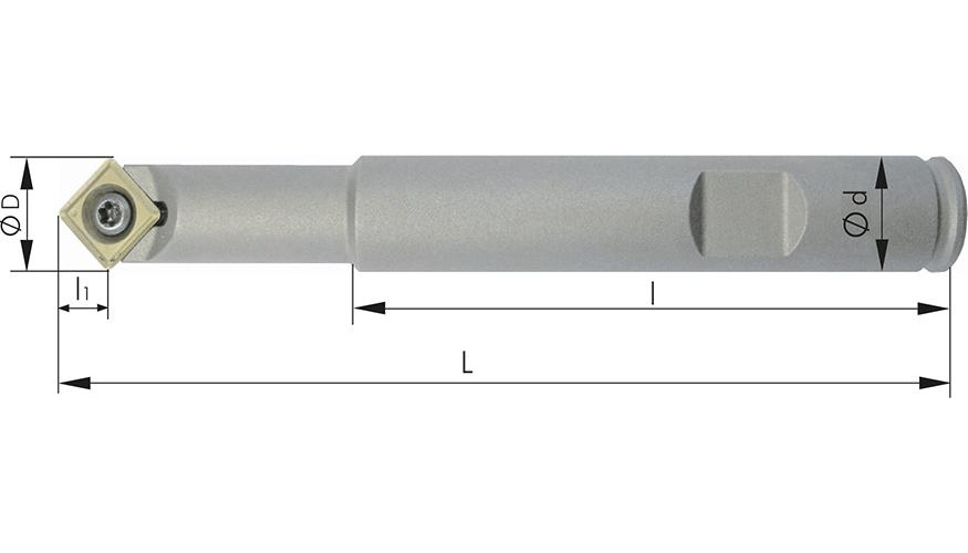 Fas/Centrerfräs 45° D 12mm 1 Skär