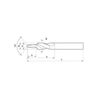 Stegborr kort 90° HSS GH M10